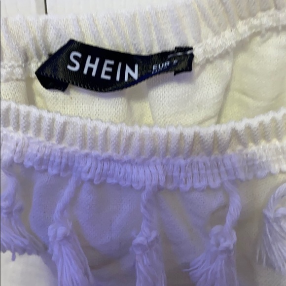 NWOT Shein Bell Sleeve Tassel Trim Crop Top - Picture 5 of 6